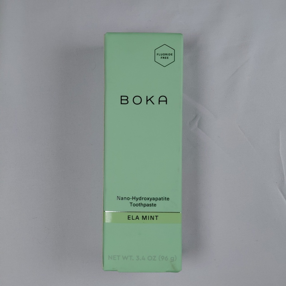 Boka Nano-Hydroxyapatite Toothpaste Ela Mint 3.4oz Tube Fluoride-Free Exp. 12/28